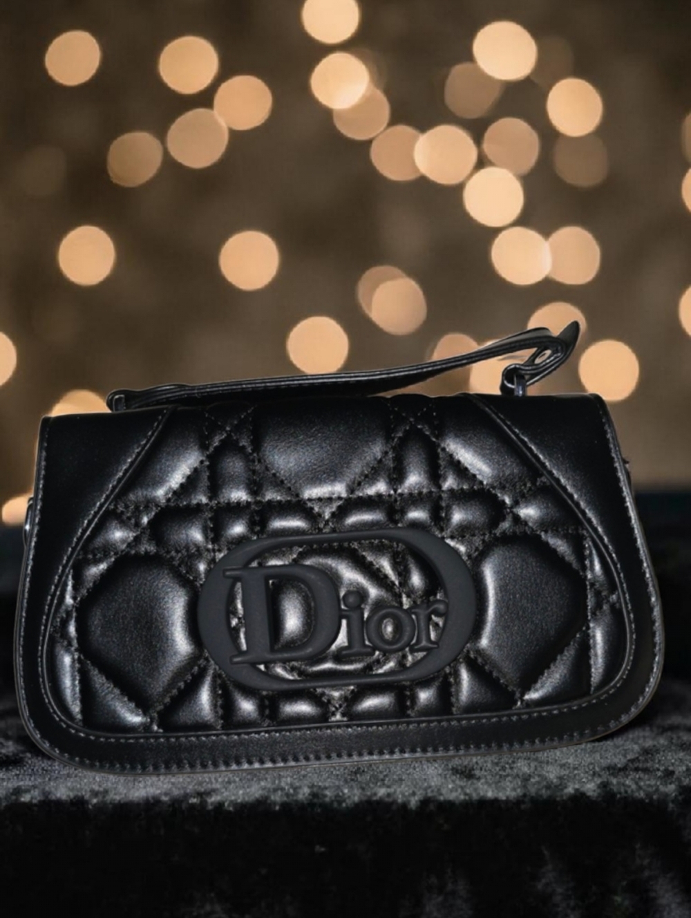 ♡♡♡ Black Quilted Leather Shoulder Bag